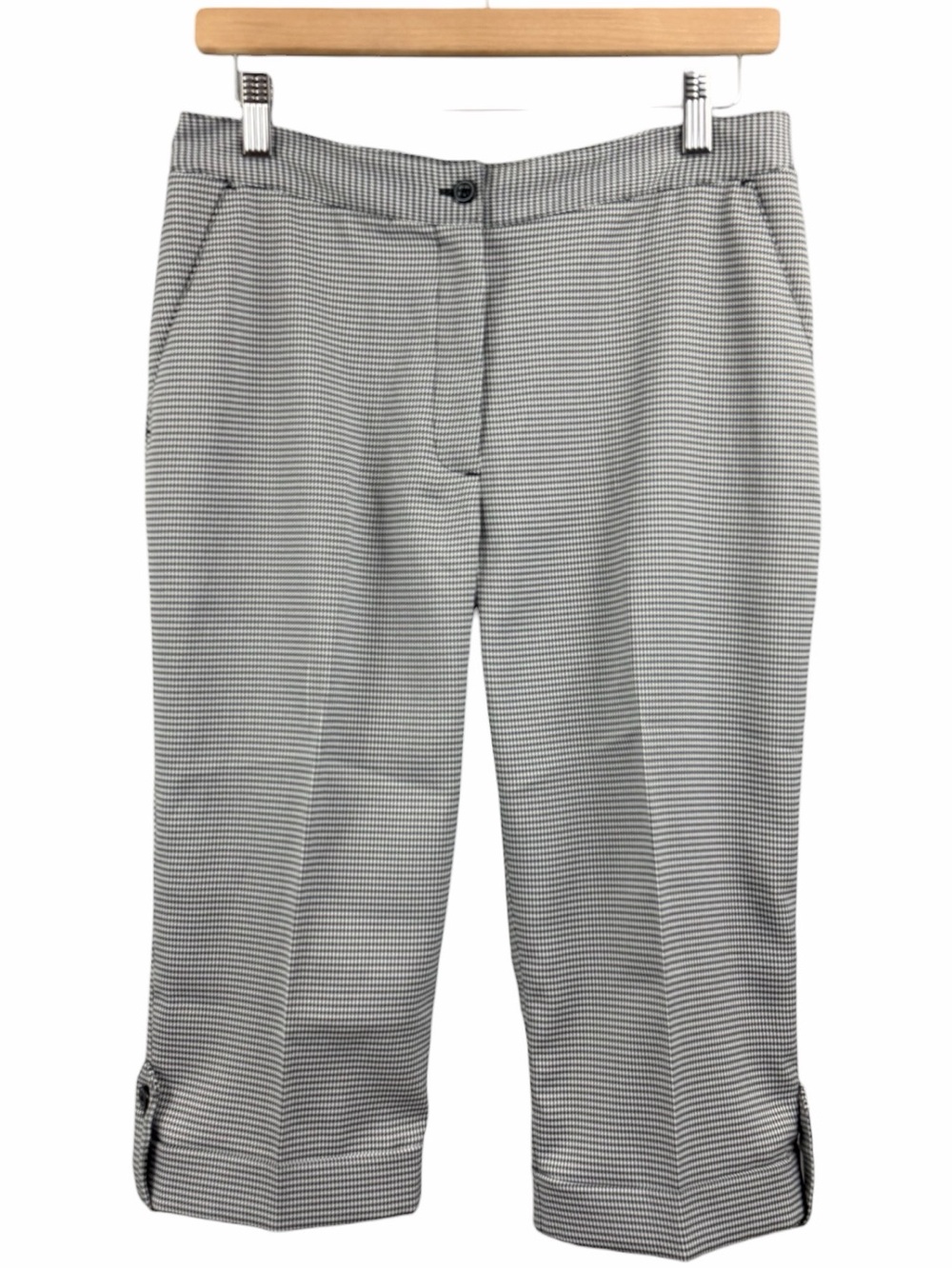 NWT EP Pro Houndstooth Black & White Capris Size 6